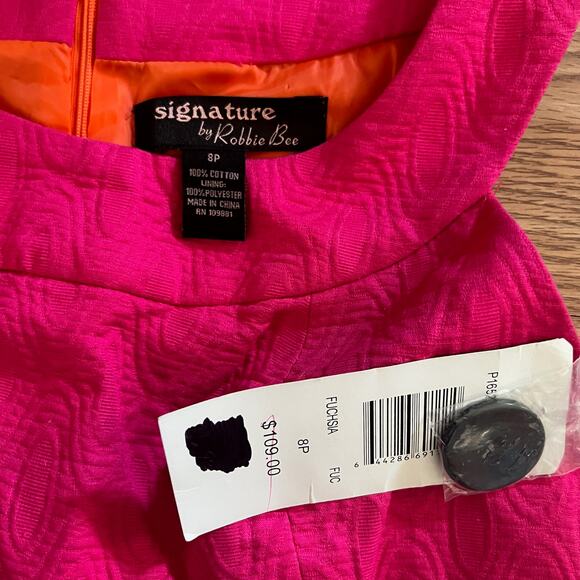 NWT Robbie Bee Pink Mini Dress 8P | Y2K Barbiecore Retro Mod Cocktail Elle Woods - Picture 5 of 6